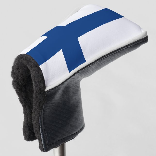 Flag of Finland Blue Cross Suomi Golf Head Cover (3/4 Front)