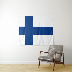 Flag of Finland Blue Cross Suomi Tapestry