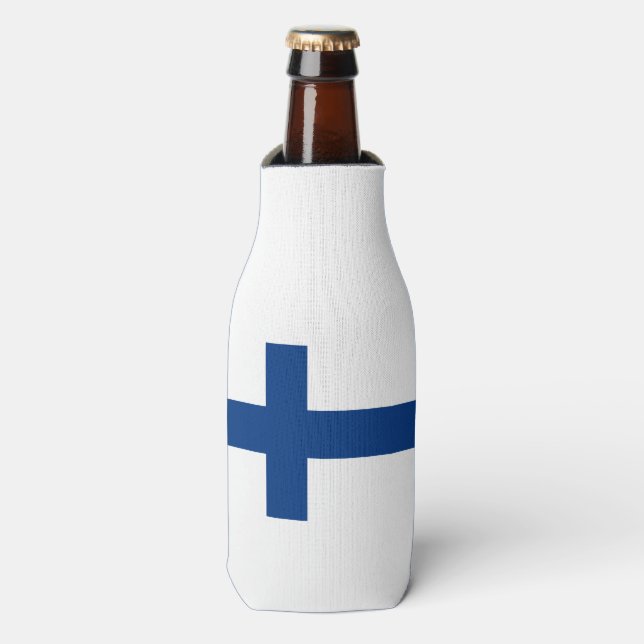 Flag of Finland Bottle Cooler (Bottle Front)