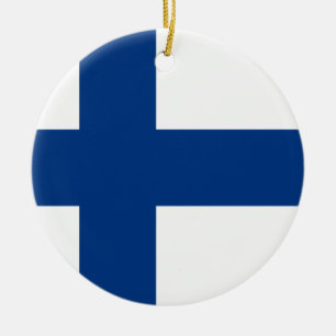 Flag of Finland Ceramic Ornament