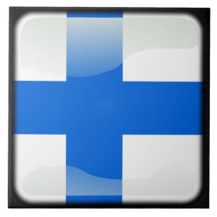 Flag of Finland Ceramic Tile