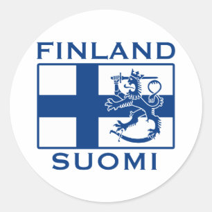 Flag of Finland Classic Round Sticker