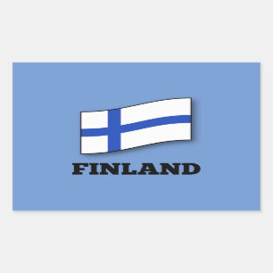 Flag of Finland design Rectangular Sticker