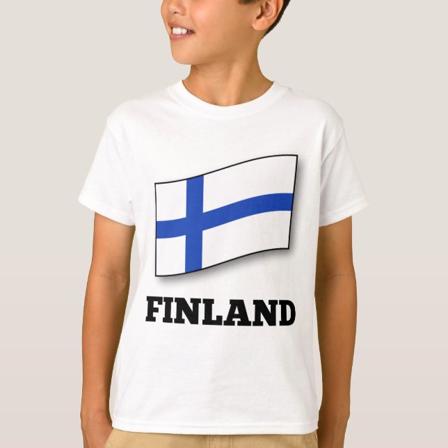 Flag of Finland design T-Shirt (Front)