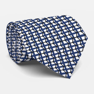 Flag of Finland Geometric Hexagon Pattern Tie