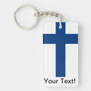 Flag of Finland Key Ring