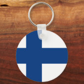 Flag of Finland Key Ring (Front)