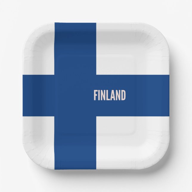 Flag of Finland Paper Plate (Front)