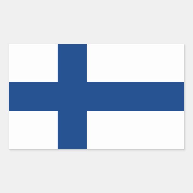 Flag of Finland Rectangular Sticker (Front)