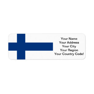 Flag of Finland Return Address Label