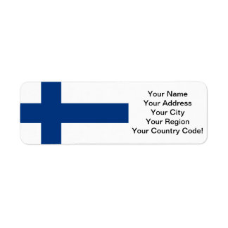 Flag of Finland Return Address Label