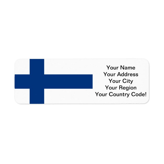 Flag of Finland Return Address Label (Front)