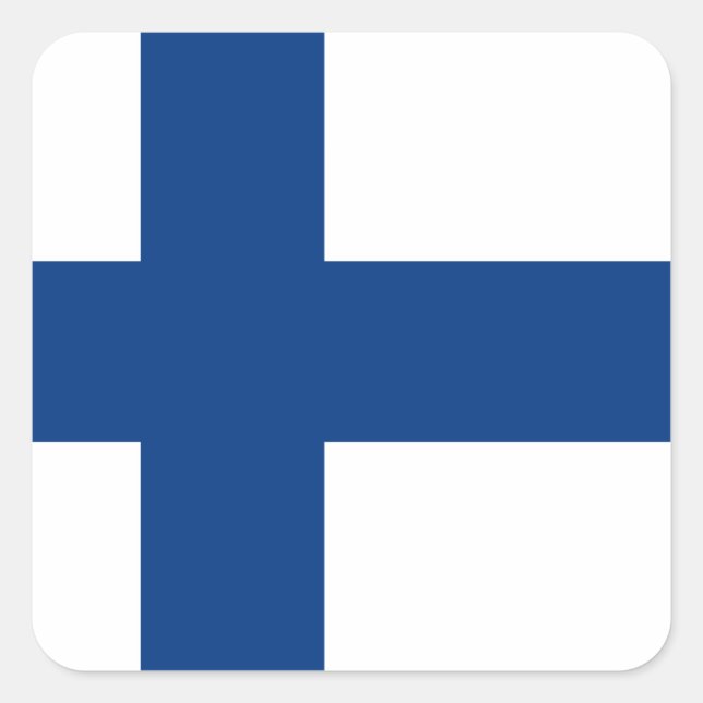 Flag of Finland Square Sticker (Front)