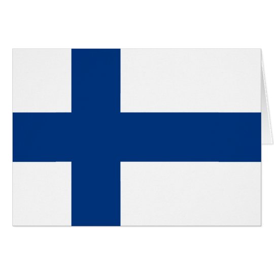 Flag of Finland (Suomen lippu, Finlands flagga) Card