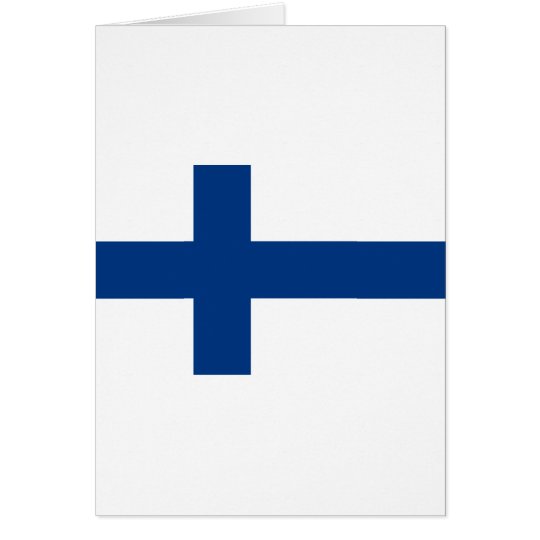Flag of Finland (Suomen lippu, Finlands flagga) Card