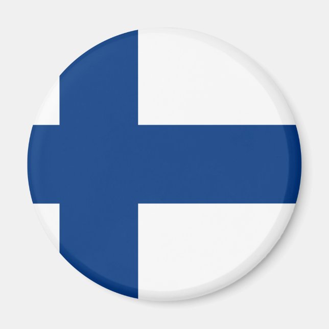 Flag of Finland (Suomen lippu, Finlands flagga) Magnet (Front)