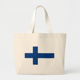 Flag of Finland - Suomen lippu - Finnish Flag Large Tote Bag