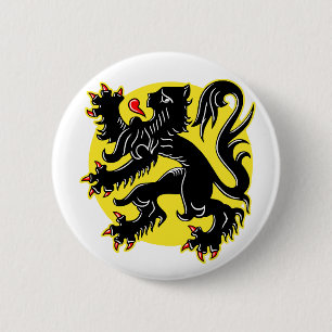 Flag of Flanders 6 Cm Round Badge