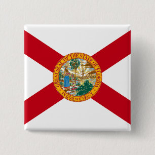 Flag of Florida 15 Cm Square Badge