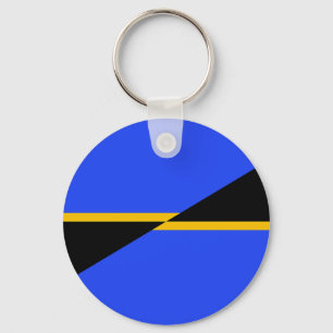 Flag of Folsom, California Key Ring