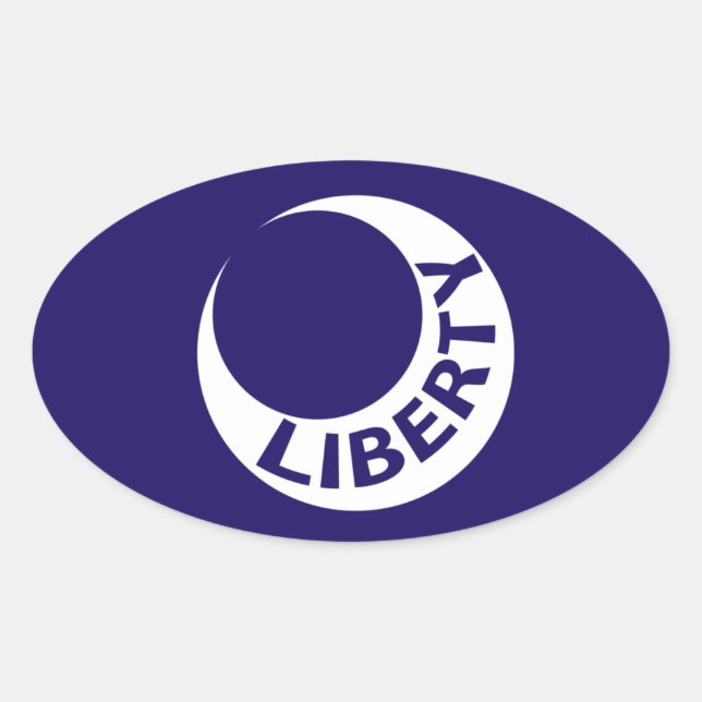 Flag of Fort Moultrie, South Carolina. Oval Sticker (Front)