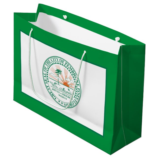 Flag of Fort Pembroke Pines, Florida Large Gift Bag (Front Angled)