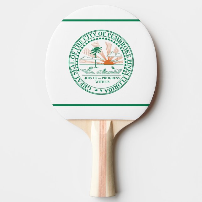 Flag of Fort Pembroke Pines, Florida Ping Pong Paddle (Front)