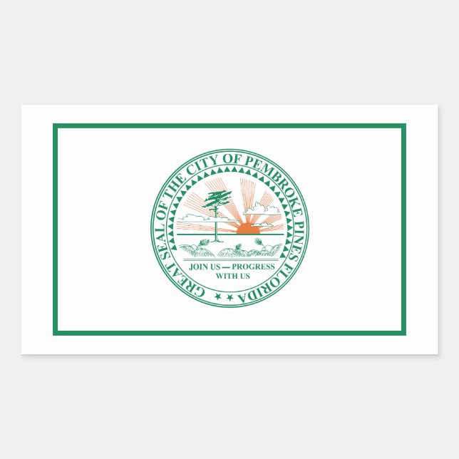 Flag of Fort Pembroke Pines, Florida Rectangular Sticker (Front)