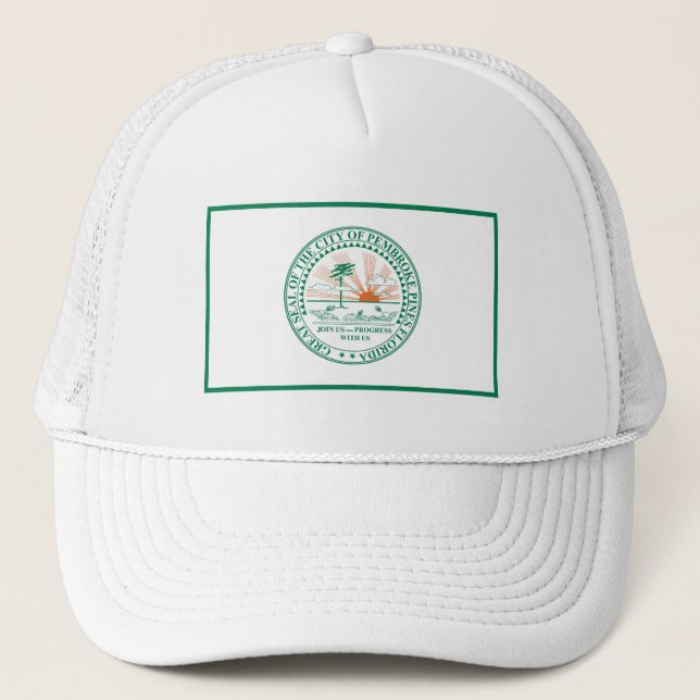Flag of Fort Pembroke Pines, Florida Trucker Hat (Front)