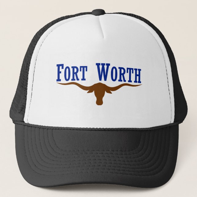 Flag of Fort Worth Texas Trucker Hat (Front)