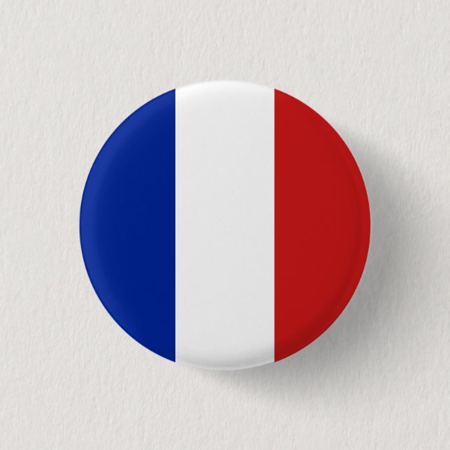Flag of France 3 Cm Round Badge (Front)