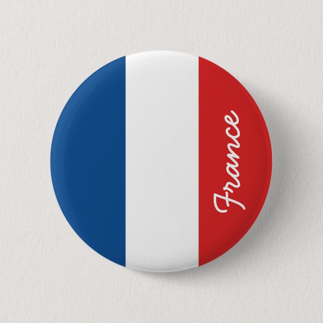 Flag of France 6 Cm Round Badge (Front)