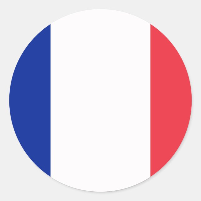 Flag of France Classic Round Sticker (Front)
