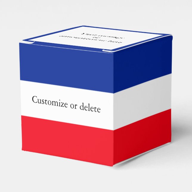 Flag of France French Colours Custom Favour Box (Front Side)