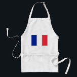 Flag of France; French Flag, Drapeau de la France Standard Apron<br><div class="desc">Le drapeau de la France, drapeau tricolore bleu, blanc, rouge, également appelé « drapeau ou pavillon tricolore », est l’emblème national de la République française. The national flag of France is a tricolour flag featuring three vertical bands coloured blue, white, and red. It is known as the French Tricolour or...</div>