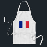 Flag of France; French Flag, Drapeau de la France Standard Apron<br><div class="desc">Le drapeau de la France, drapeau tricolore bleu, blanc, rouge, également appelé « drapeau ou pavillon tricolore », est l’emblème national de la République française. The national flag of France is a tricolour flag featuring three vertical bands coloured blue, white, and red. It is known as the French Tricolour or...</div>