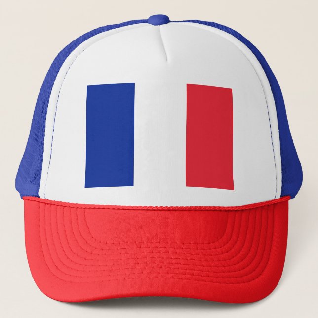 Flag of France; French Flag, Drapeau de la France Trucker Hat (Front)