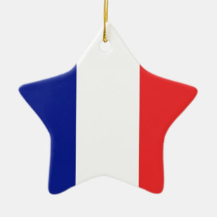 Flag of France French Tricolore Ceramic Tree Decoration