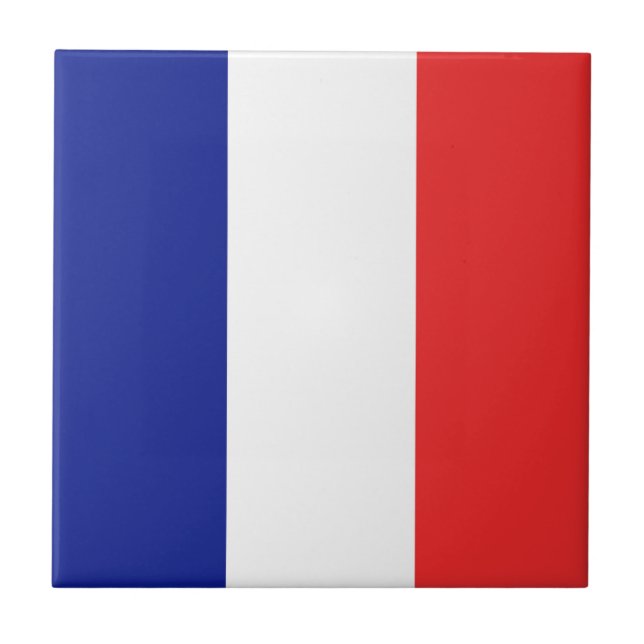 Flag of France French Tricolore Tile (Front)