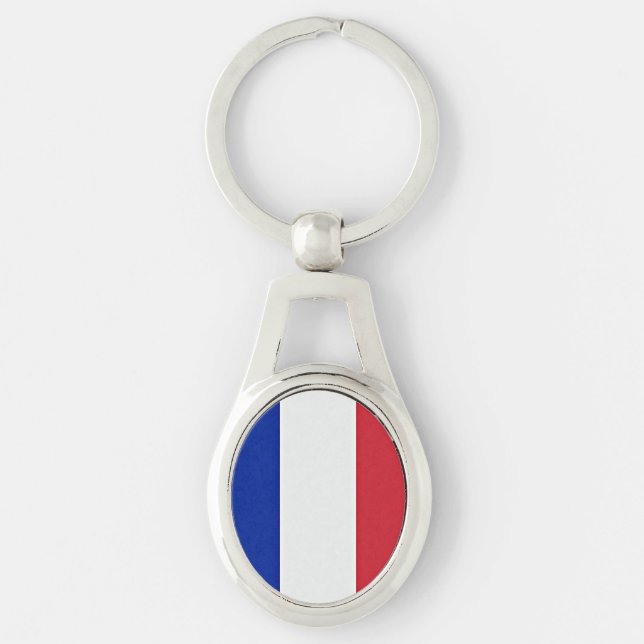 Flag of France Key Ring (Front)