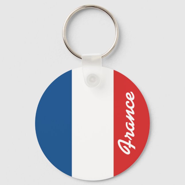 Flag of France Key Ring (Front)