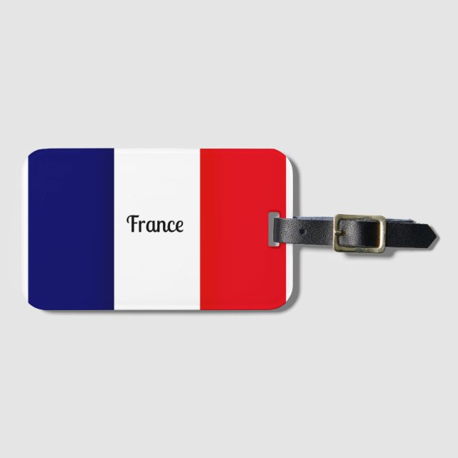 Flag of France Luggage Tag (Front Horizontal)