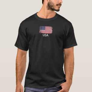 "Flag of Freedom: Bold American Print Men’s T-Shirt