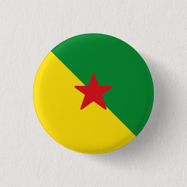 Flag of French Guiana 3 Cm Round Badge (Front)