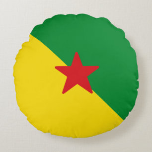 Flag of French Guiana Round Cushion