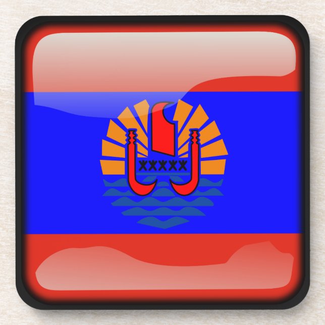 Flag of French Polynesia Coaster (Front)
