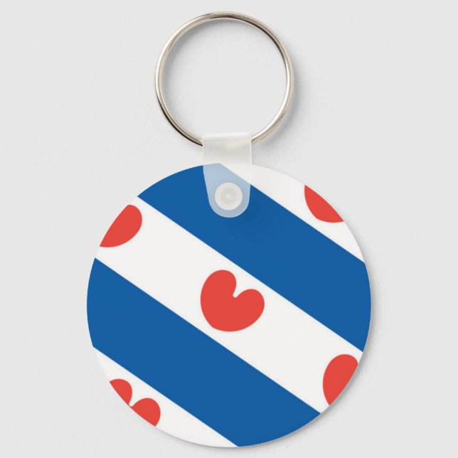 Flag of Friesland Key Ring (Front)