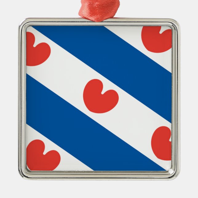 Flag of Friesland Metal Ornament (Front)