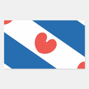 Flag of Friesland Rectangular Sticker