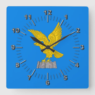 Flag of Friuli-Venezia Giulia (Italy)  Square Wall Clock